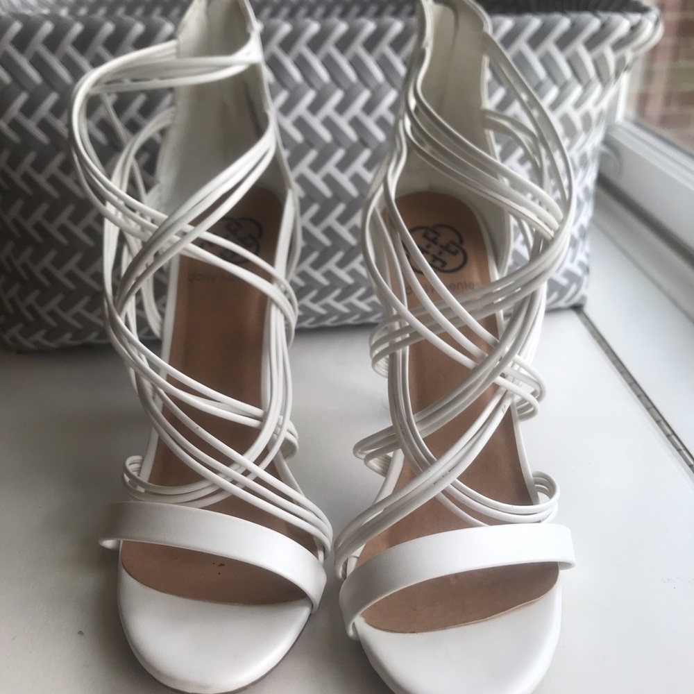 White Strappy Heels!
